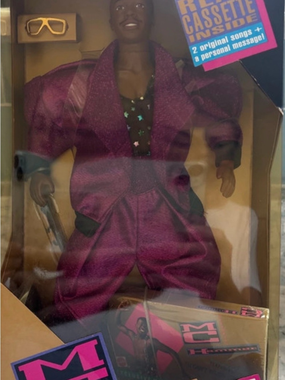 Mc Hammer 90s Purple Magenta Fashion Doll in Matching Outfit